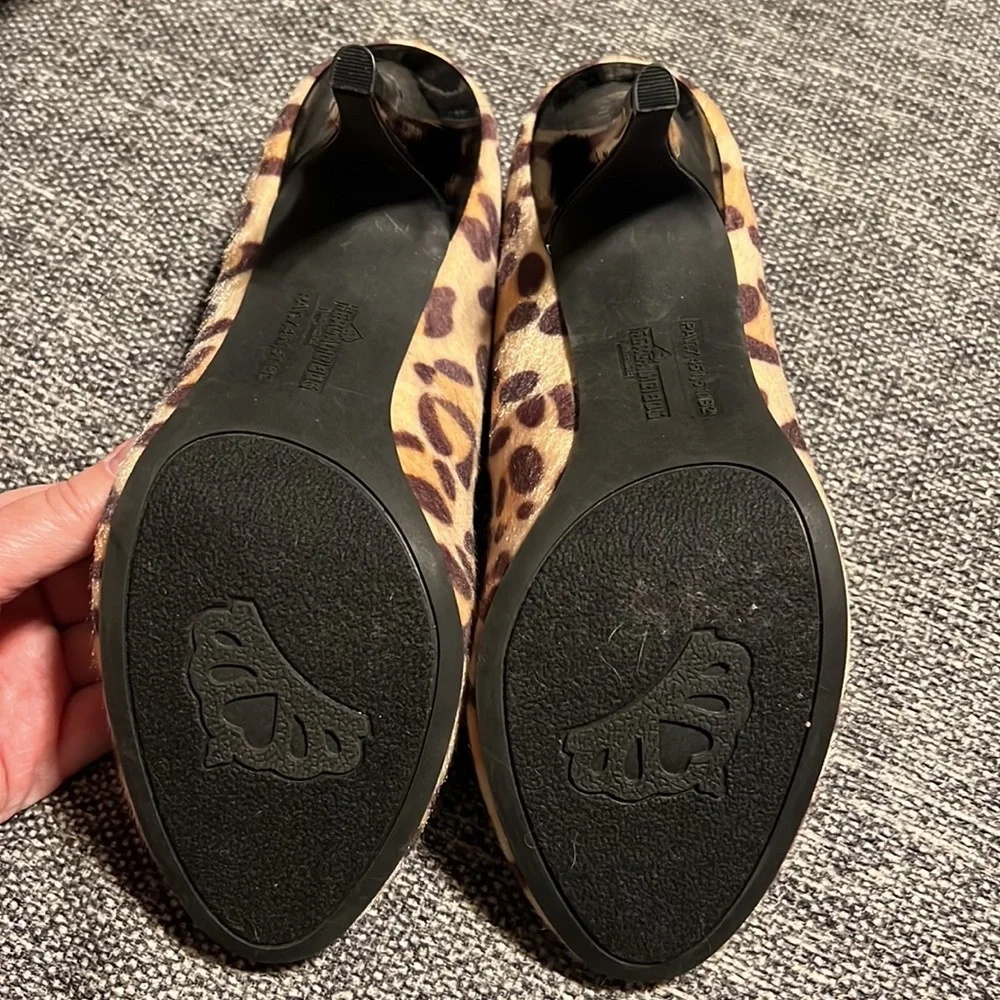 FERGALICIOUS by FERGIE  UTOPIA LEOPARD FAUX FUR HEELS